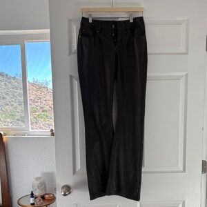 Vintage button fly Leather Pants